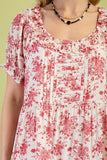 Vintage Floral Tiered Midi Dress