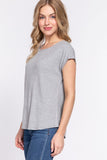 Ribbed Dolman Sleeve Top