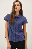 Lace Trim Cotton Voile Romantic Blouse