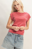 Mineral Washed Short Sleeve Top