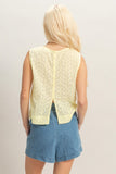 Sleeveless Eyelet Top