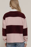 Fleece Rugby Stripe Top