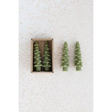 S/2 4-3/4h Unscented Tree Shaped Taper Candles In Box