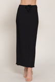 Long Textured Knit Skirt