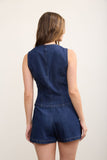 Gold Button Denim Vest