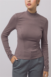 Mock Neck Long Sleeve Top