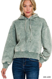 Acid Wash Fleece Hoodie