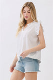 Ruffled Neckline Top