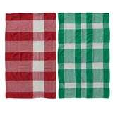Woven Cotton Chenille Tea Towel W Gingham Pattern