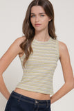 Striped Textured Knit Top
