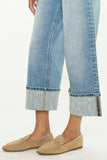 Mid Rise Cropped Wide Leg Jeans