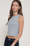Striped Textured Knit Top