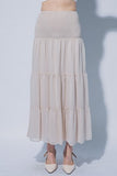 Smocked Maxi Skirt