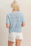 Textured Pointelle Top