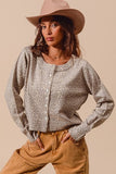 Leopard Vintage Print Cardigan