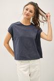Cotton Slub Boxy Fit Tee