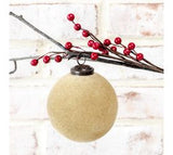 Tan Velvet Ball Ornament