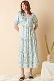 Tiered Floral Midi Dress