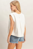 Sleeveless Denim Top