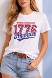 America-1776 Boyfriend-fit White T-shirt