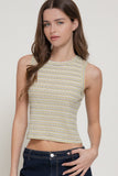 Striped Textured Knit Top