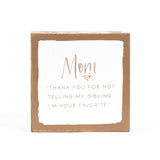 Wood Block Sign MOM APPEAR Double sided
