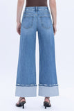 High Rise Cuffed Baggy Jeans