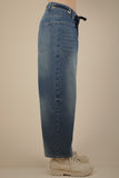 Washed Denim Barrel Jeans