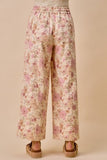 Wide Leg Cotton Floral Pants