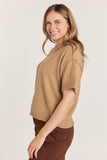 Crew Neck Short Sleeve Sweater