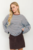 Striped Long Sleeve Knit Top