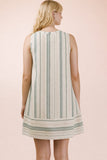 Striped Woven Mini Dress