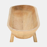 Footed Oval Bowl, Nat