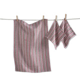 Variegated Dishtowel & Cloth S/3 Multi