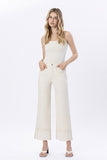 Super High Rise Cuffed Wide Leg Jeans