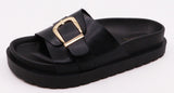 Buckle Ornament Band Slip On Flat Sandals
