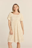 Floral Print Smocked Midi Dress