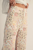 Vintage Pastel Floral Patchwork Pants