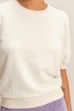 Puff Sleeve Crew Neck Sweater