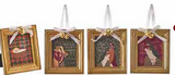 Wood  Nativity Ornament