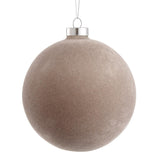 Flocked Gla Ball Ornament
