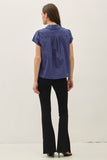 Lace Trim Cotton Voile Romantic Blouse