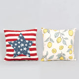 Reverisible Pillow (star/lemons) Multi