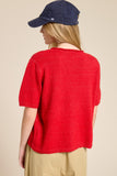 Short Sleeve Button Down Cardigan Top