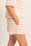 Striped Drawstring Waist Shorts