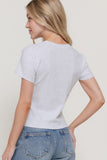 Crew Neck Ribbed Tee