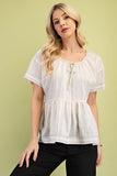 Round Neck Babydoll Top