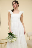 Chiffon Smocked Midi Dress
