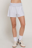 Folded Waistband Sweat Shorts