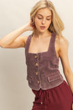 Washed Corduroy Vest